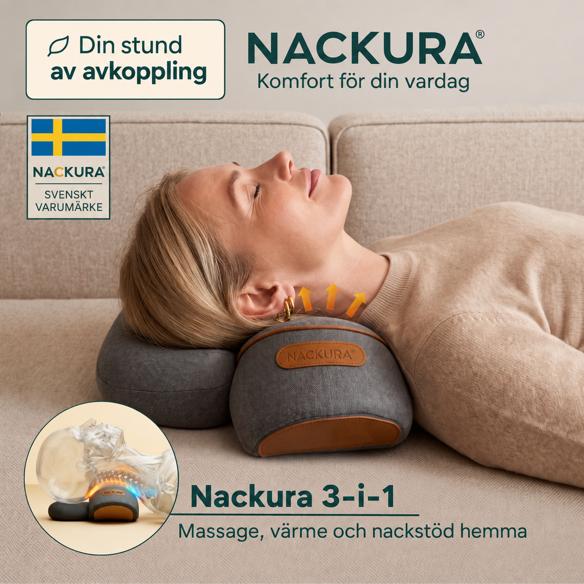 Nackura – Massagekudde för nacke